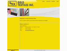 Tablet Screenshot of goldtextilesinc.com